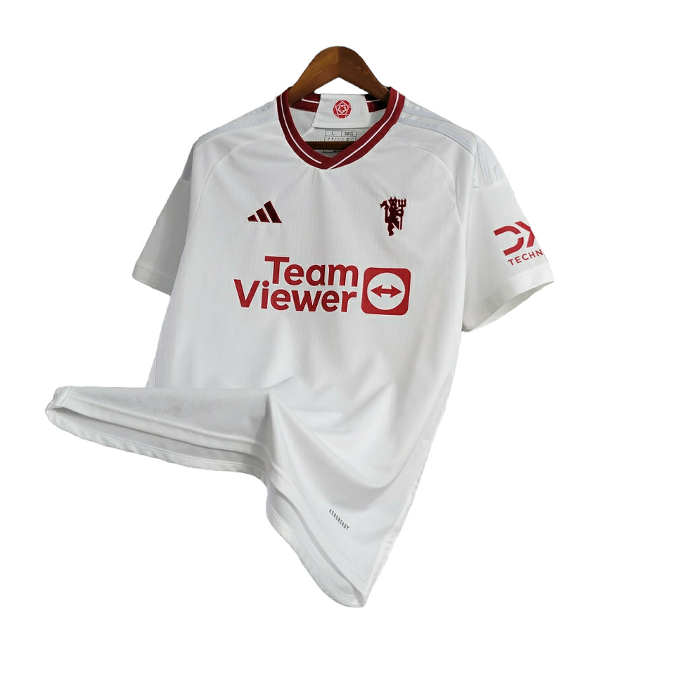 Miniatura: Camisa Manchester United II 23/24 - Torcedor Adidas Masculina - Branca com detal