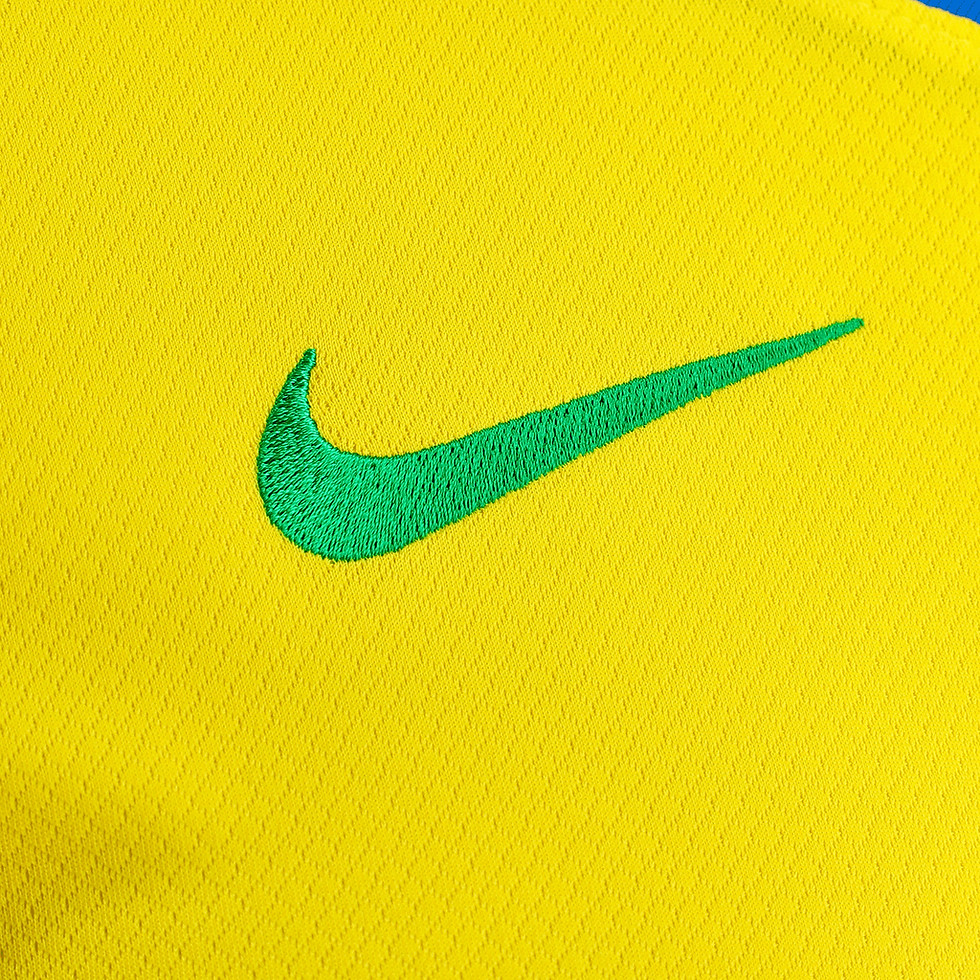 Miniatura: Camisa Seleção Brasileira I 25/26 - Torcedor Nike Masculina - Amarela com detalh