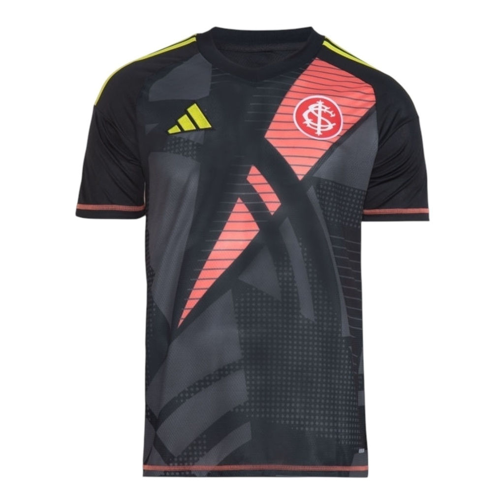 Camisa Internacional Goleiro I 25/26 - Torcedor Adidas Masculina - Preta com det