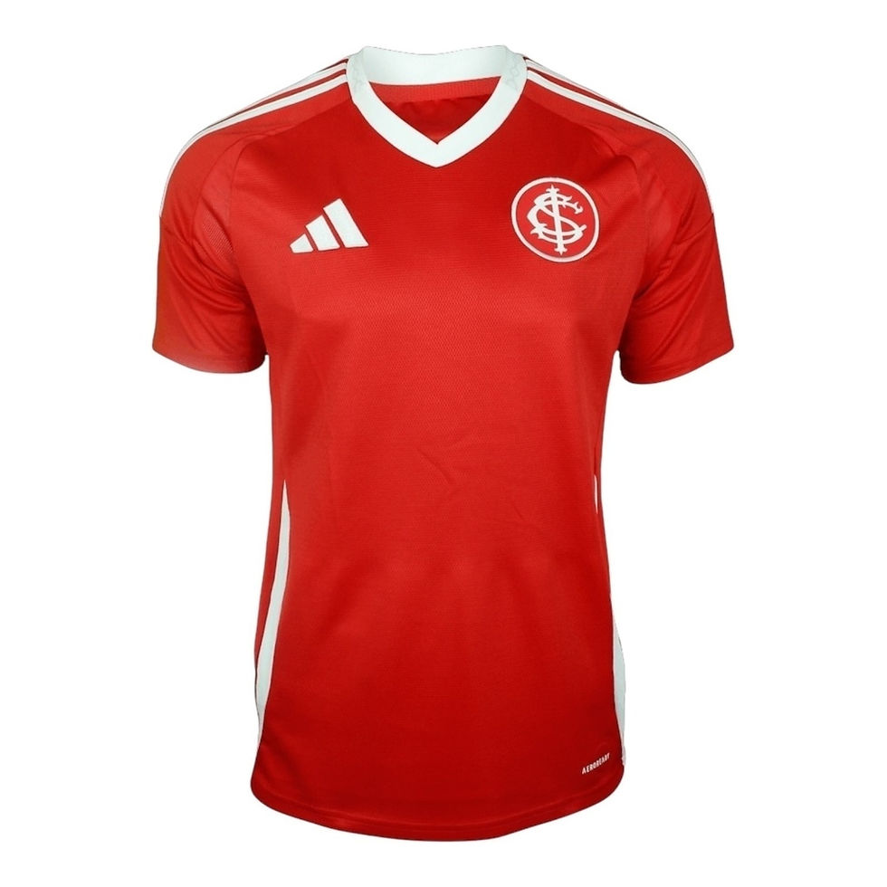 Miniatura: Camisa Internacional I 25/26 - Torcedor Adidas Masculina - Vermelha com detalhes