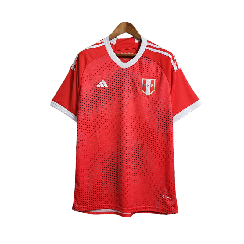 Camisa Seleção Peru II 23/24 - Torcedor Adidas Masculina - Vermelha com detalhes
