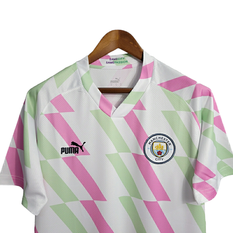 Miniatura: Camisa Manchester City Treino 23/24 - Torcedor Puma Masculina - Branca com detal