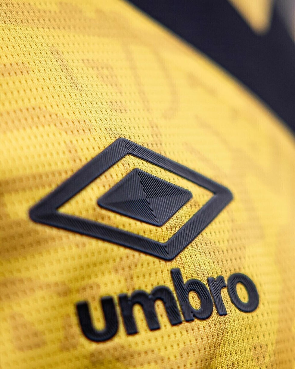 Miniatura: Camisa Santos III 24/25 - Torcedor Umbro Masculina - Amarela com detalhes em pre