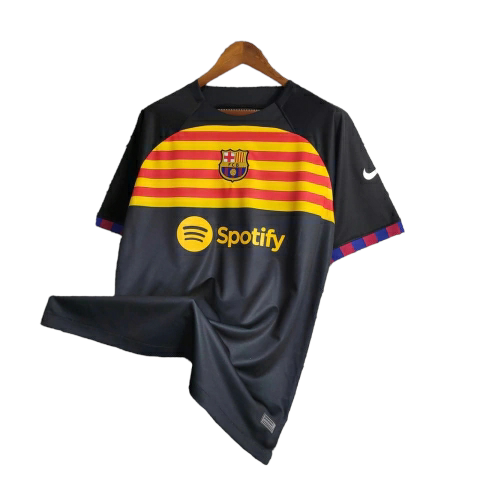 Miniatura: Camisa Barcelona Treino 23/24 - Torcedor Nike Masculina - Preta