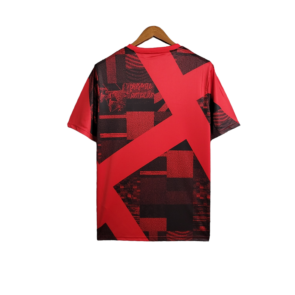 Miniatura: Camisa Flamengo I 23/24 - Torcedor Adidas Masculina - Vermelha com detalhes em p
