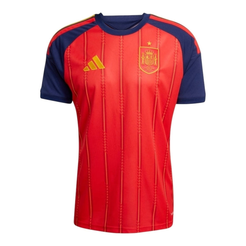 Camisa Seleção Espanha I 26/27 - Torcedor Adidas Masculina - Vermelha e azul