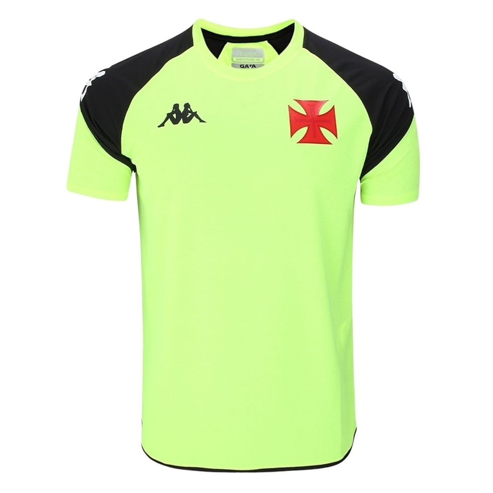 Miniatura: Camisa Vasco da Gama Treino 24/25 - Torcedor Kappa Masculina - Amarela fluoresce