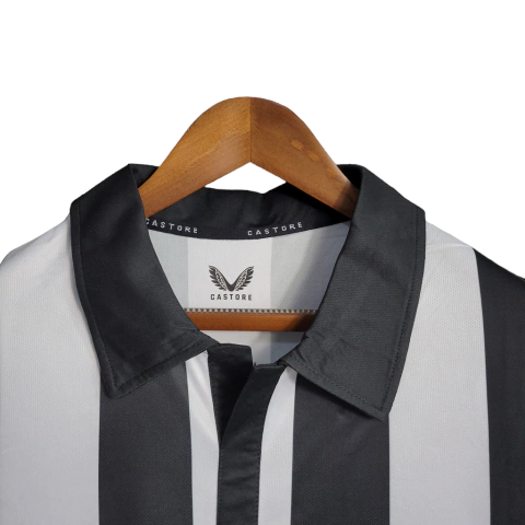 Miniatura: Camisa Newcastle 130 Anos 23/24 Torcedor Masculina - Branco e Preto