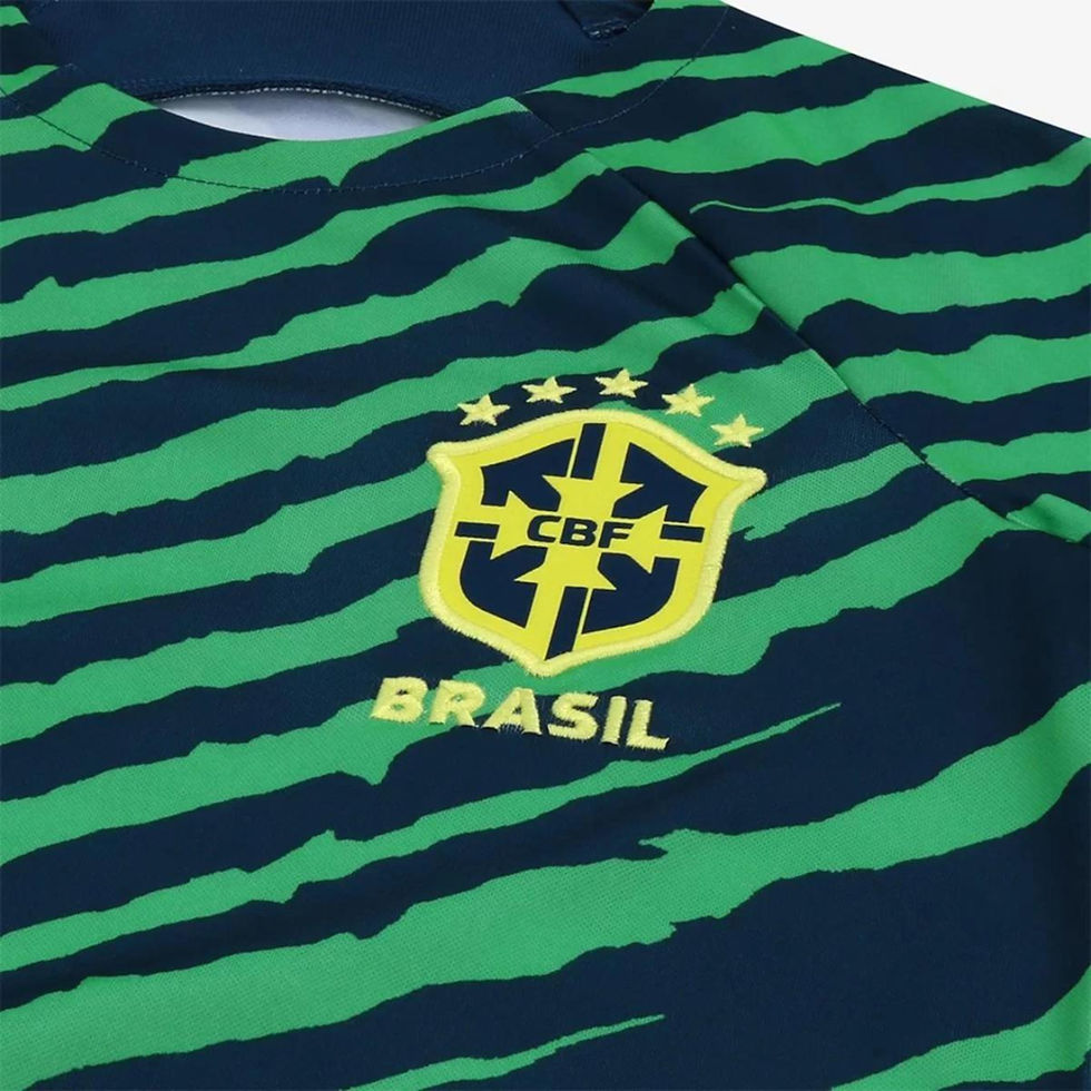 Miniatura: Camisa Seleção Brasileira Pré-Jogo 2022 Torcedor Nike Masculina - Azul e Verde