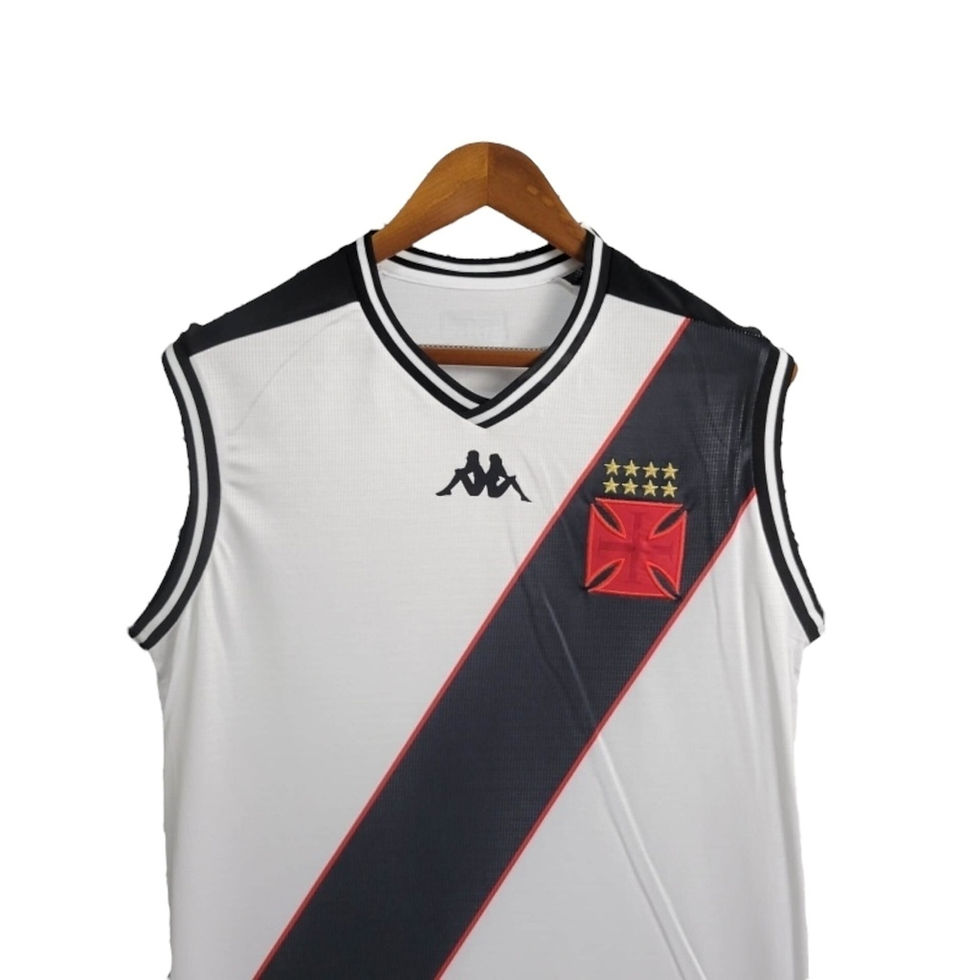 Miniatura: Camisa Regata Vasco da Gama II 24/25 - Torcedor Kappa Masculina - Branca com lis