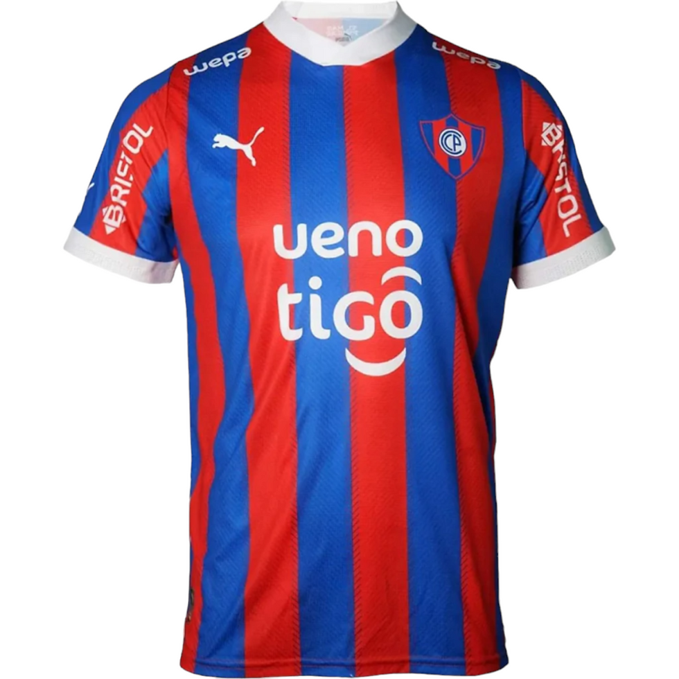 Miniatura: Camisa Cerro Portenho I 24/25 - Torcedor Puma Masculina - Vermelha e azul com de