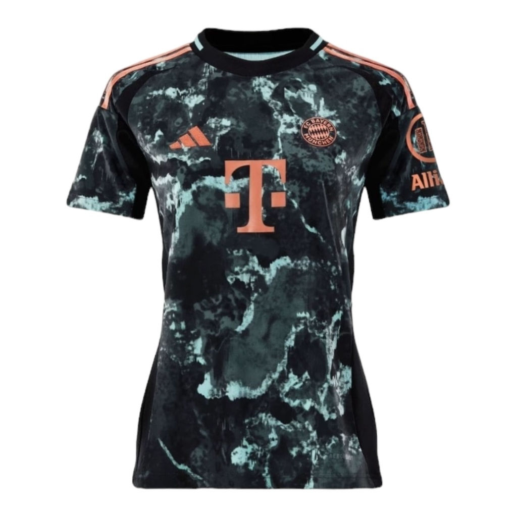 Camisa Bayern de Munique II 24/25 - Torcedor Adidas Feminina - Preta com detalhe