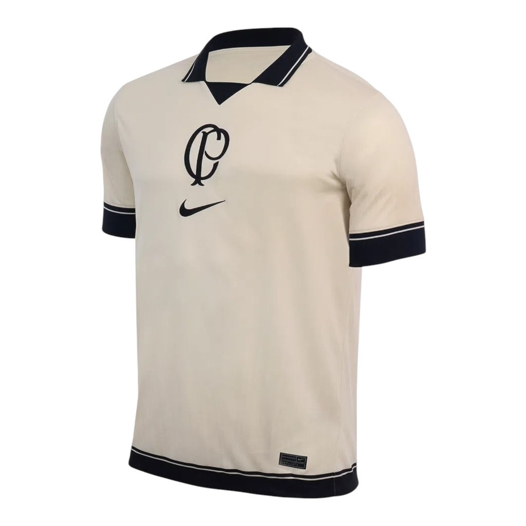 Camisa Corinthians Fourth 23/24 - Torcedor Nike Masculina - Bege com detalhes em