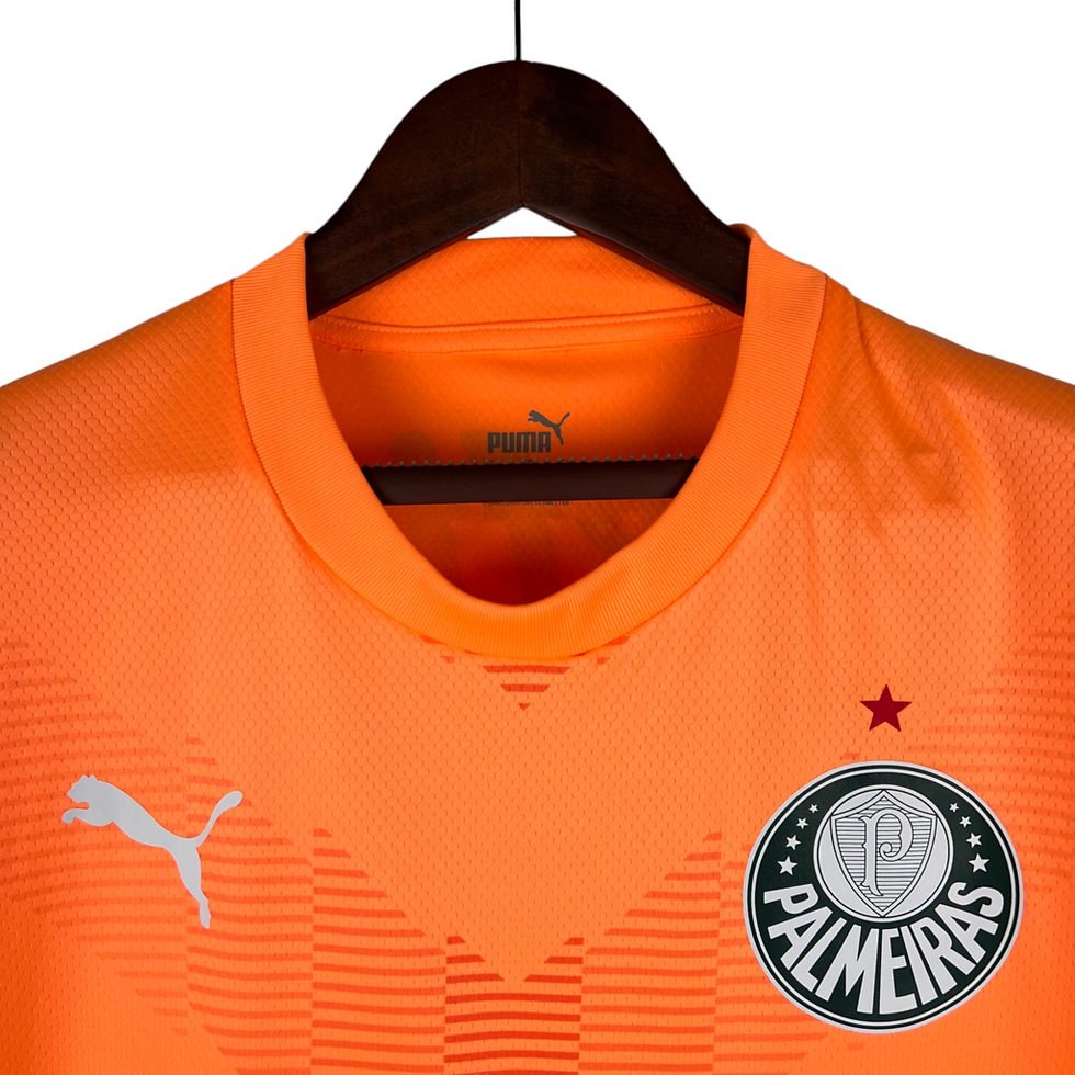 Miniatura: Camisa Palmeiras Goleiro III 23/24 - Torcedor Puma Masculina - Laranja com detal