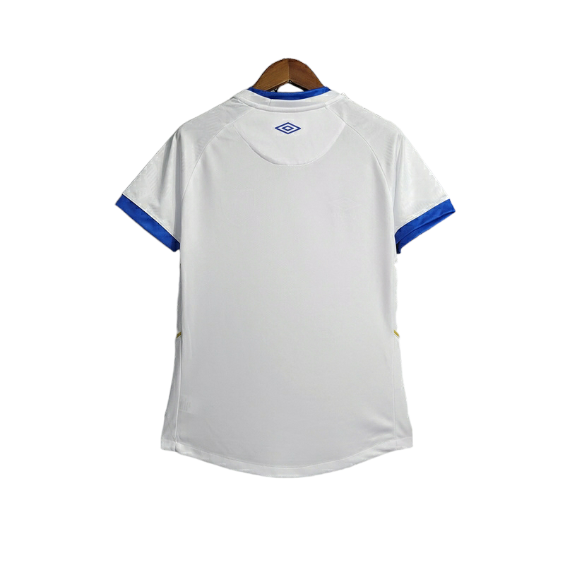 Miniatura: Camisa Avaí II 23/24 - Torcedor Umbro Feminina - Branca com detalhes em azul