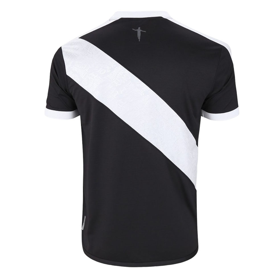 Miniatura: Camisa Vasco da Gama I 24/25 - Torcedor Kappa Masculina - Preta e branca