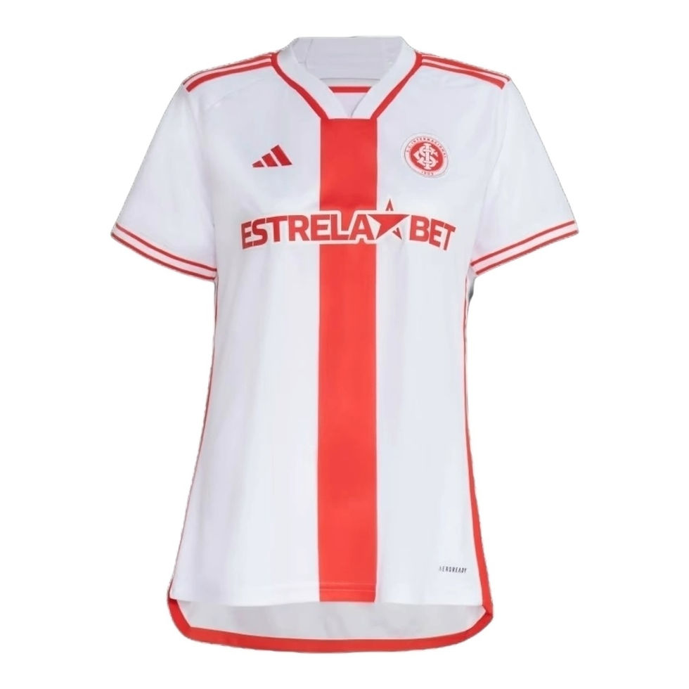 Miniatura: Camisa Internacional II 24/25 - Torcedor Adidas Feminina - Branca com detalhes e