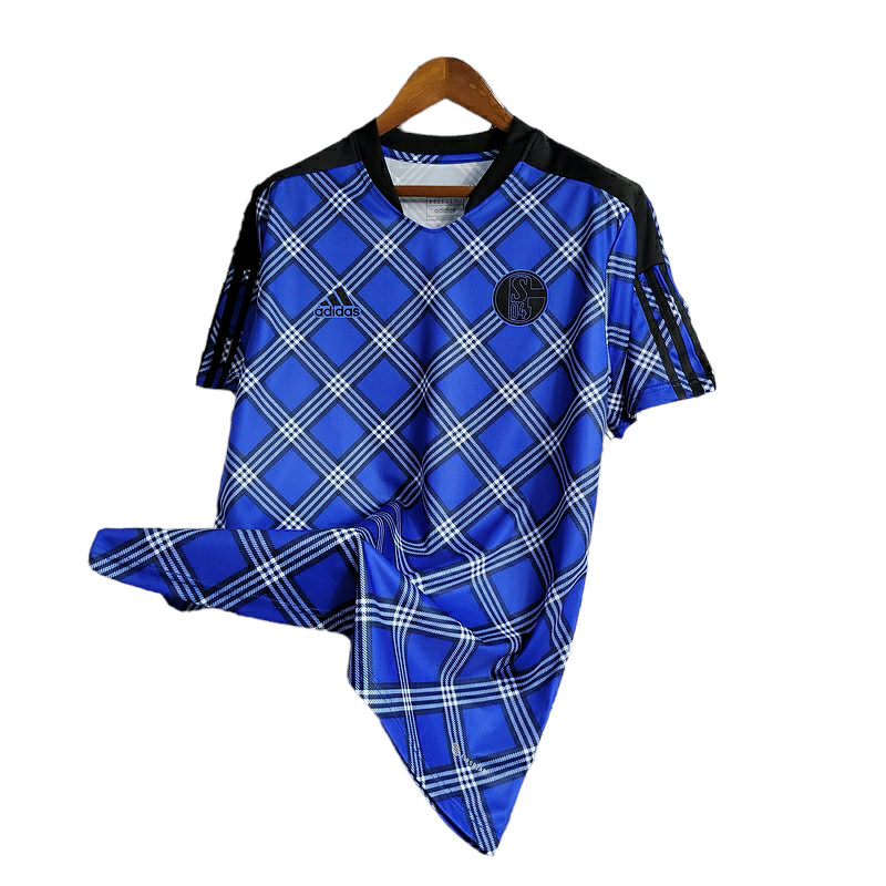 Miniatura: Camisa Schalke Treino 23/24 - Torcedor Adidas Masculina - Azul com detalhes em b