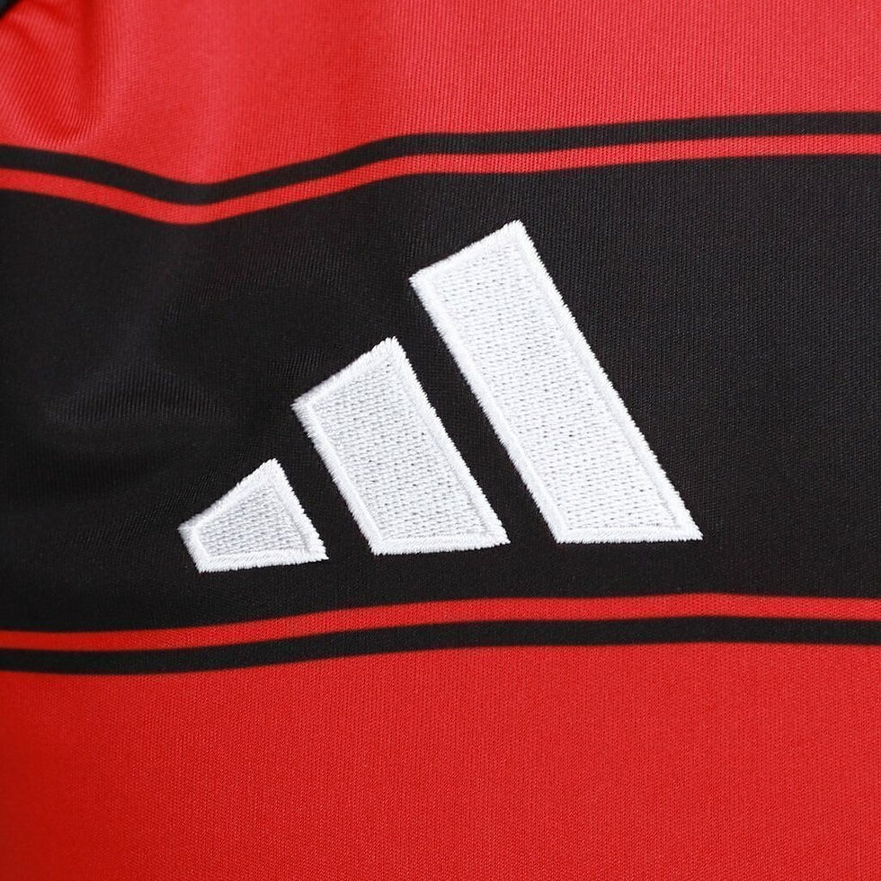 Miniatura: Camisa Flamengo I 25/26 - Torcedor Adidas Feminina - Preta e vermelha
