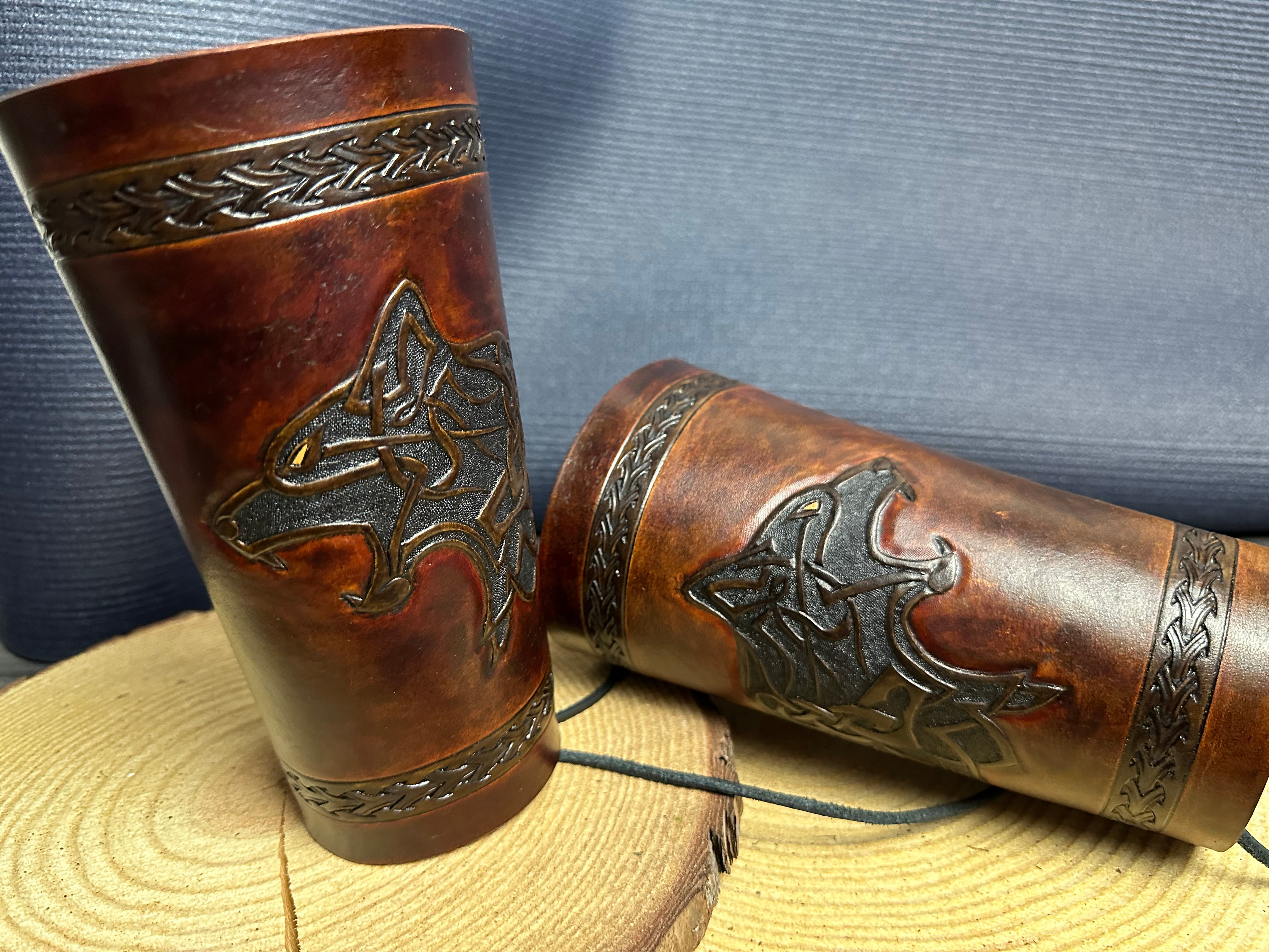 Viking Wolf Bracers