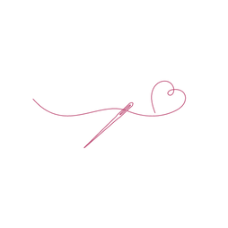 Needle and thread with heart