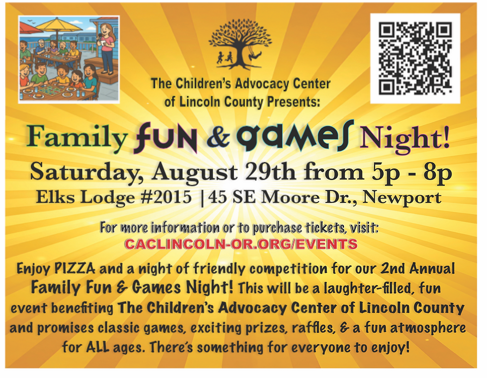 The Children's Advocacy Center of Lincoln County Presents Family Fun & Games Night