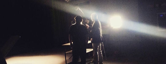Filmmaker Matan Tal on set during film school, 2018