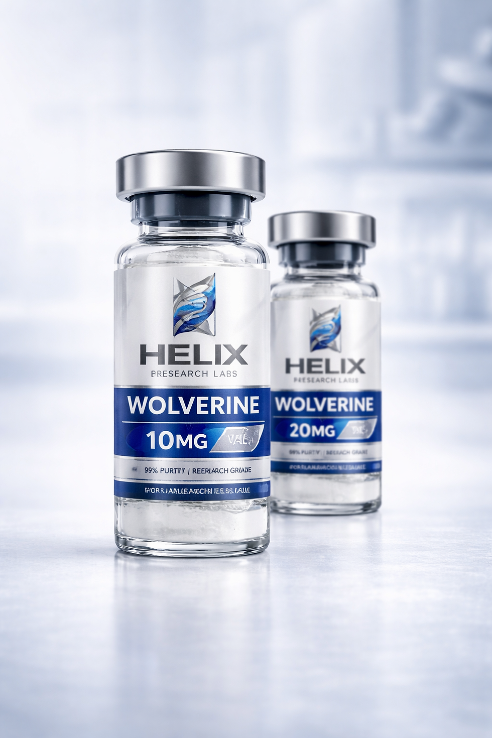 Two HELIX WOLVERIN 10ml vials