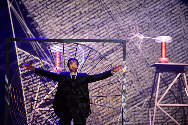 Richard Morrison, baritone, opera, modern, romantic, Scottish, lyric, contemporary, Tesla, Electric Saint, world premiere, theatre