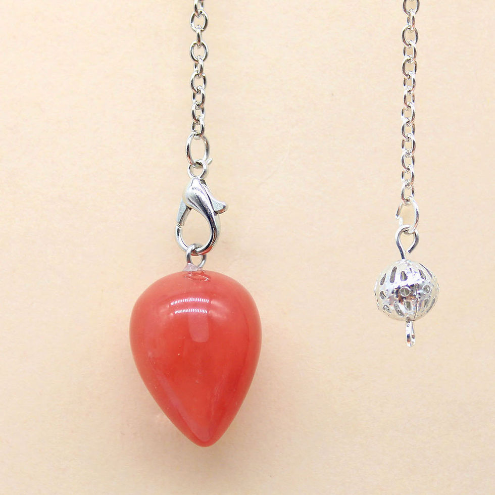 Thumbnail: 1pcs Natural Stone Quartz Pendulum for Dowsing Divination Water Drops Crystal Me