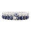 Thumbnail: Set Bracelet Couples Distance Black White Natural Lava Stone Tiger Eye Beaded Yo
