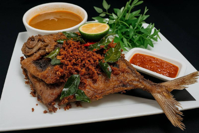 Nasi Ulam Ikan Bawal