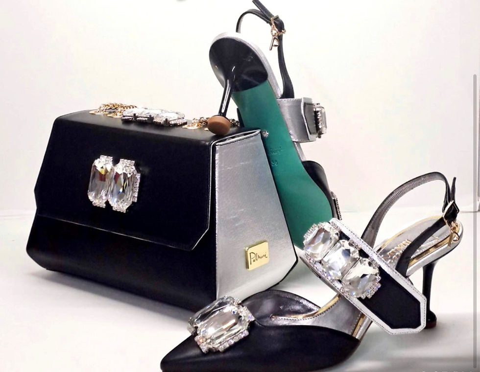 Black color Italian matching shoe and bag