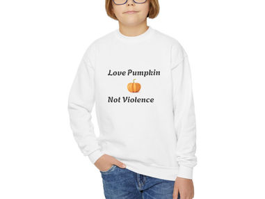Unisex Youth Pumpkin Long Sleeve Sweatshirt