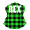 Thumbnail: Plaid green color bandana with "Rex" logo