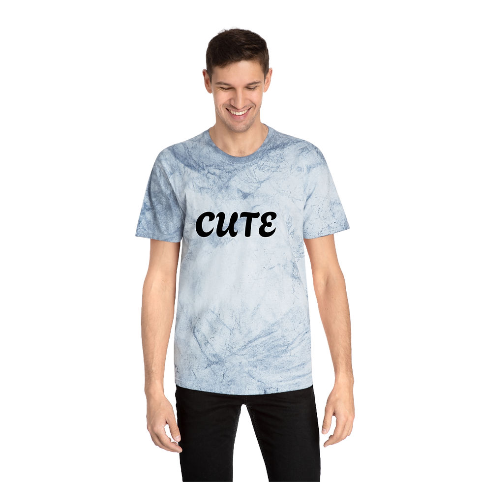 Ocean color blast unisex adult "CUTE" short sleeve shirt