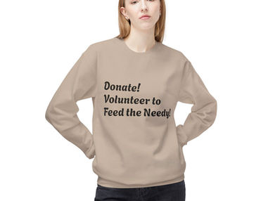 Donate! Volunteer! Adult Unisex Crewneck Sweatshirt