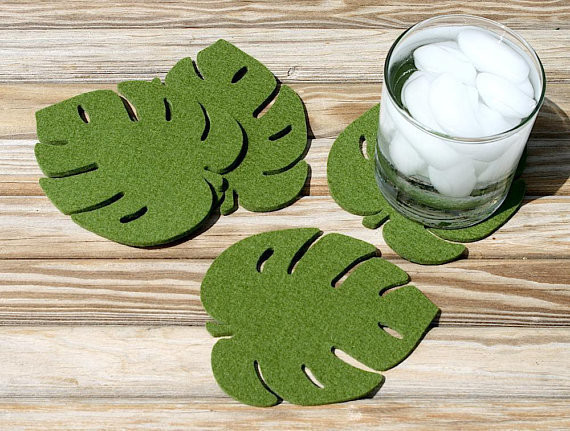 Leaf Coaster Set Plant Lover Christmas Gift