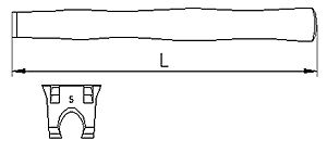Küçük resim: 5800 Çekiç Sapı (Kamalı)