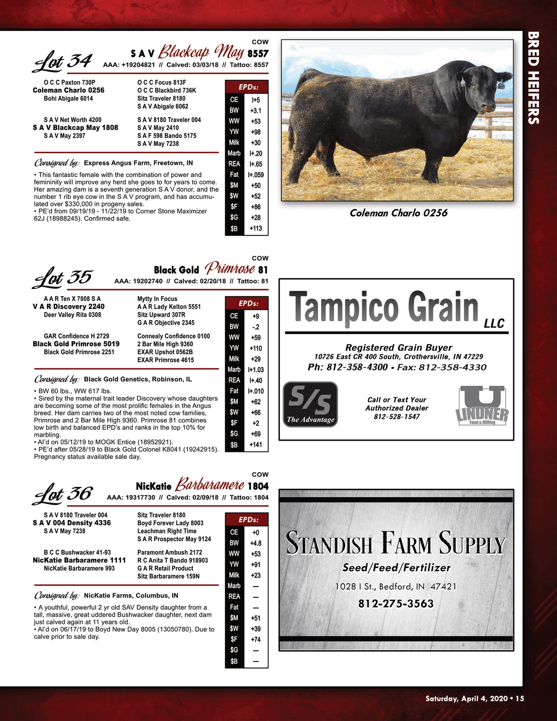 2020 Southern Indiana Angus Sale Catalog