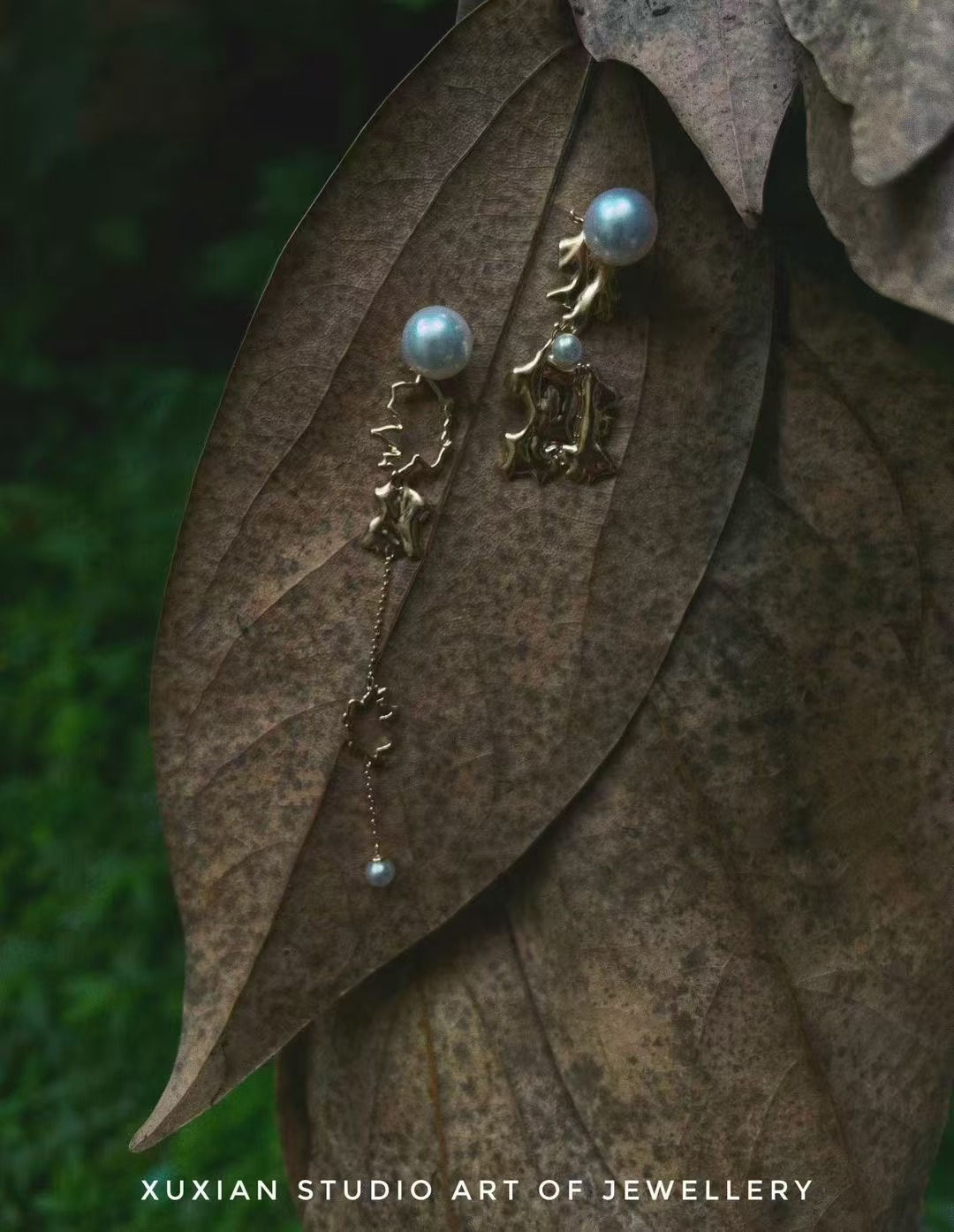 Travel Map Akoya Pearl Earrings （Sold out）