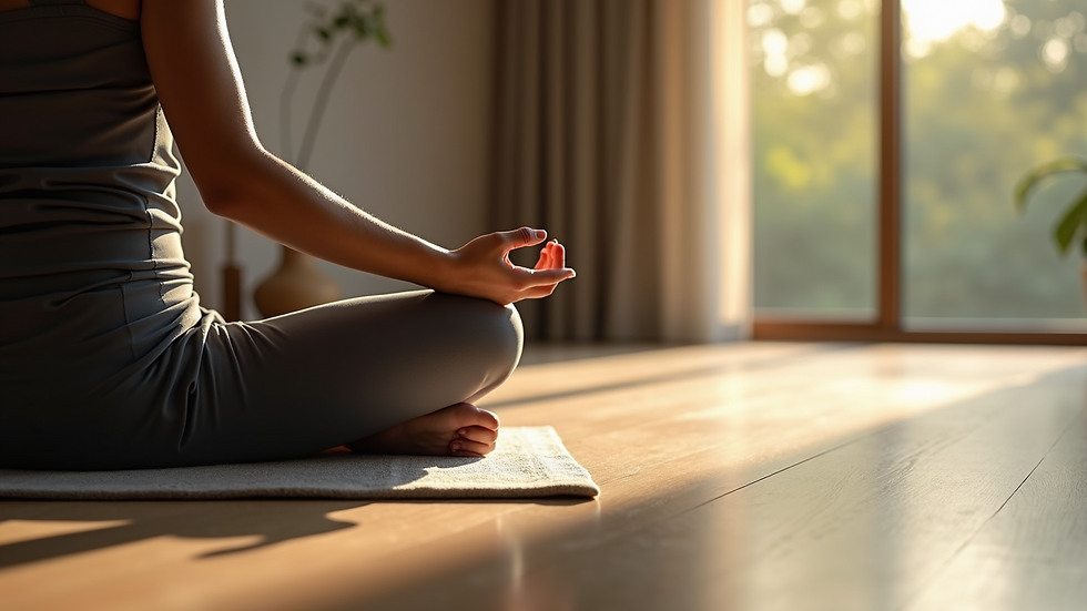 Close-up of a calm meditation space