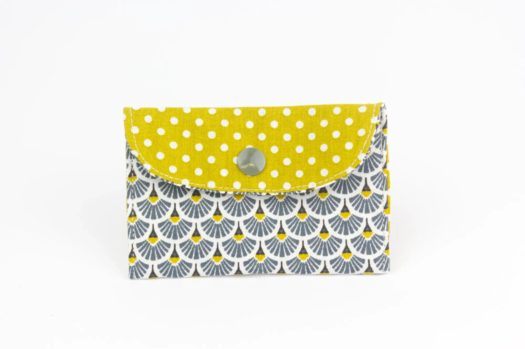 porte carte artisanal écoresponsable jaune