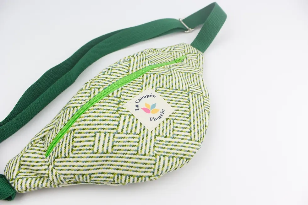 Miniature : Sac banane artisanal coloré vert