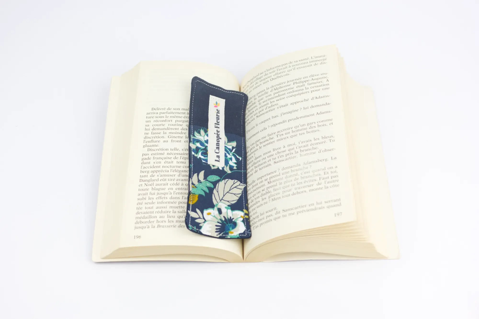 Marque page artisanal écoresponsable bleu