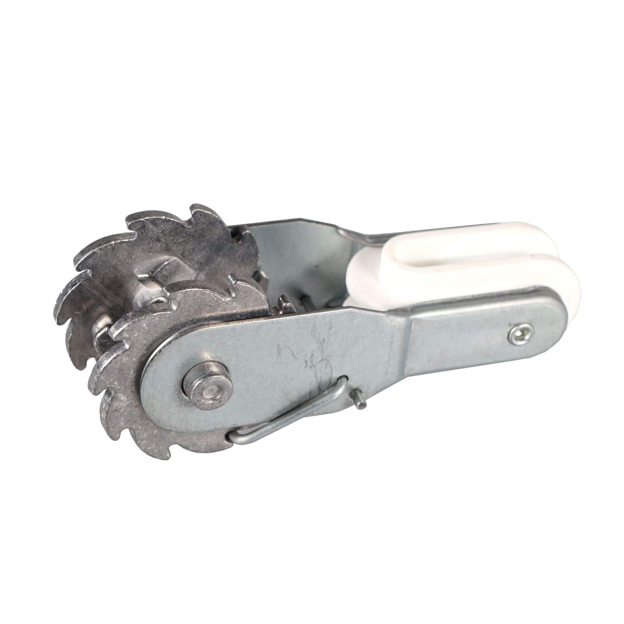 Wire tensioner with gear lock and insulator