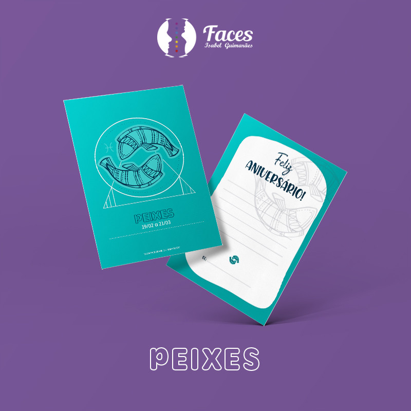 Postal de Aniversário - Peixes