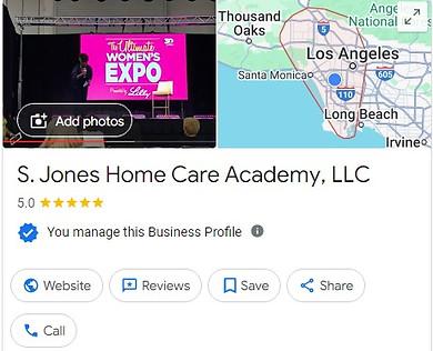 Google Business Ratings for S. Jones Home Care Academy