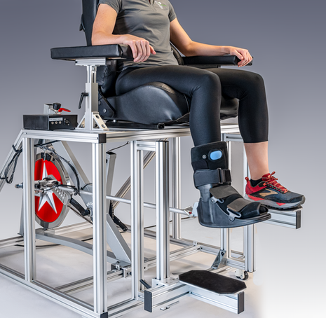 Technavance's Knee Extension Ergometer (KEE) subject flexion