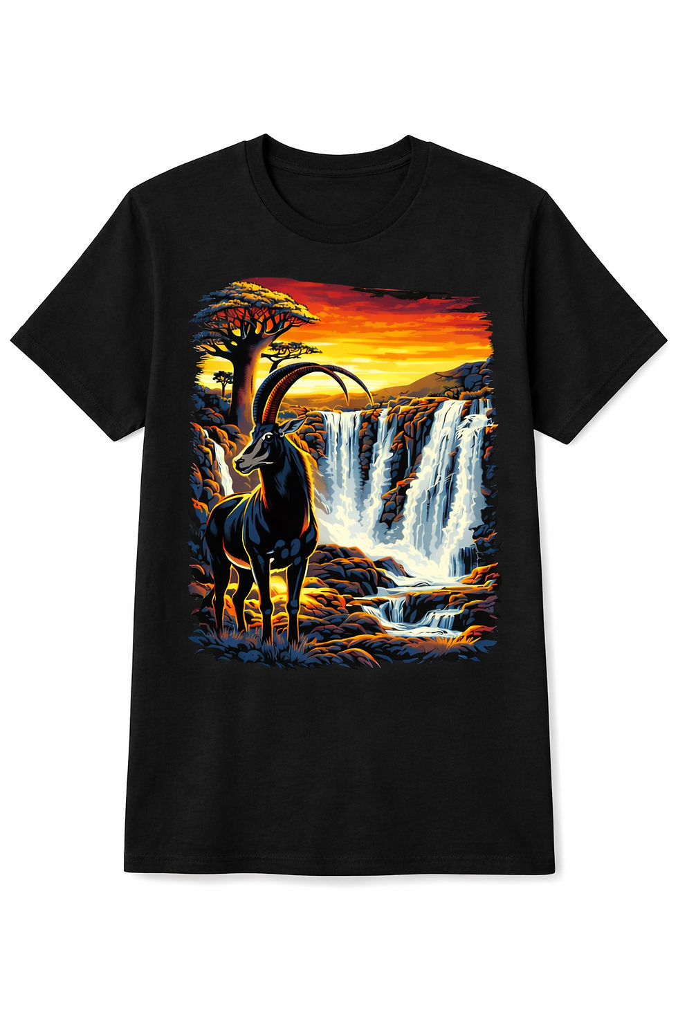 Thumbnail: Majestic Falls Angolan Sunset Graphic Unisex T-Shirt